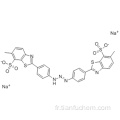 Acide 7-benzothiazolesulfonique, 2,2 &#39;- (1-triazène-1,3-diyldi-4,1-phénylène) bis [6-méthyl-, sel de sodium (1: 2) CAS 1829-00-1